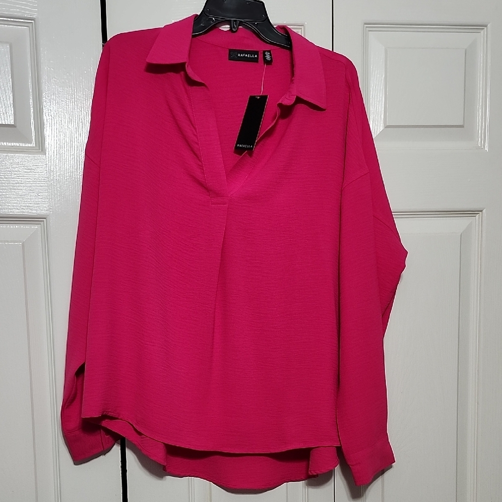 Rafaella Fuchsia Blouse with Collar